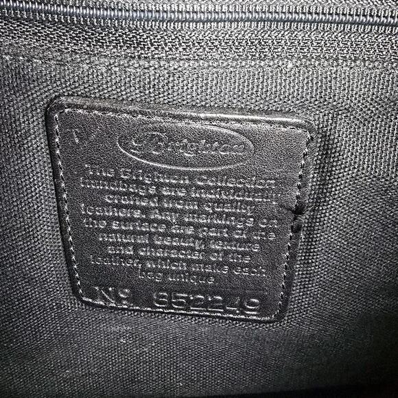 Brighton 90s Medium Brown Black Shoulder Tote Bag Purse 852249 Minimalist Mature - Picture 10 of 14